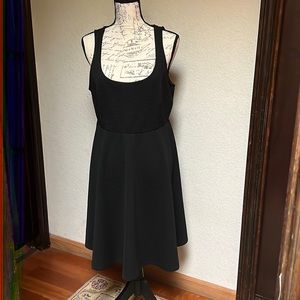 Black Jacquard Skater Style Dress
